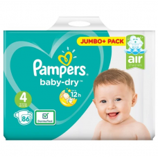 Pampers Baby Dry Size 4 belt 9-14 kg 86 pcs (UK)
